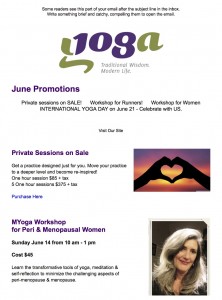 Your 108 Yoga June Promotion newsletter is here! copy